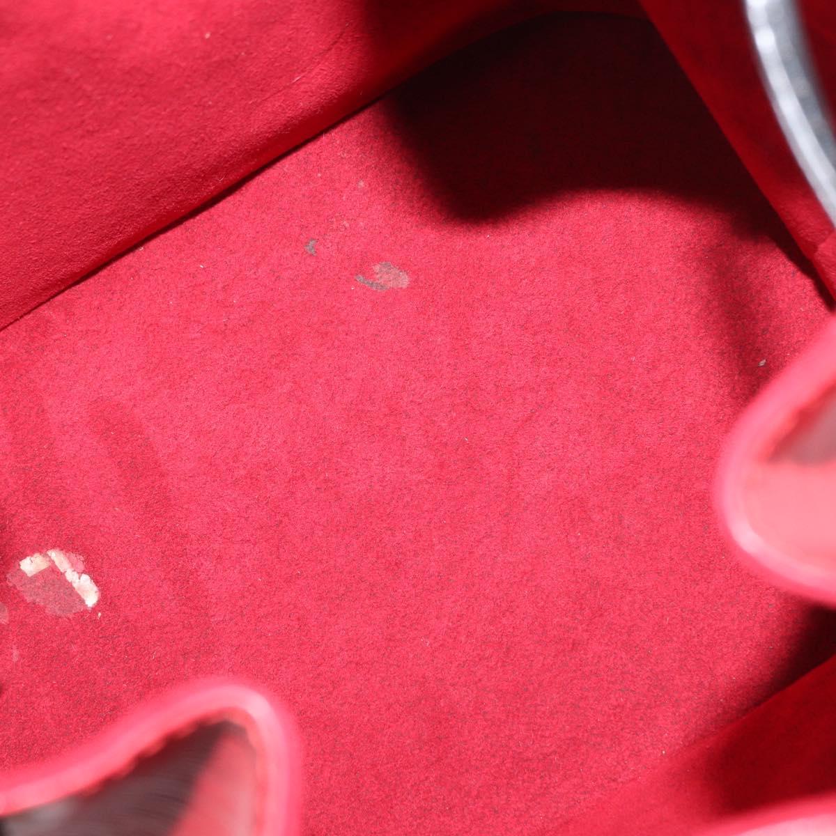 LOUIS VUITTON Epi Petit Noe Shoulder Bag Bicolor Black Red M44017 LV Auth 165805