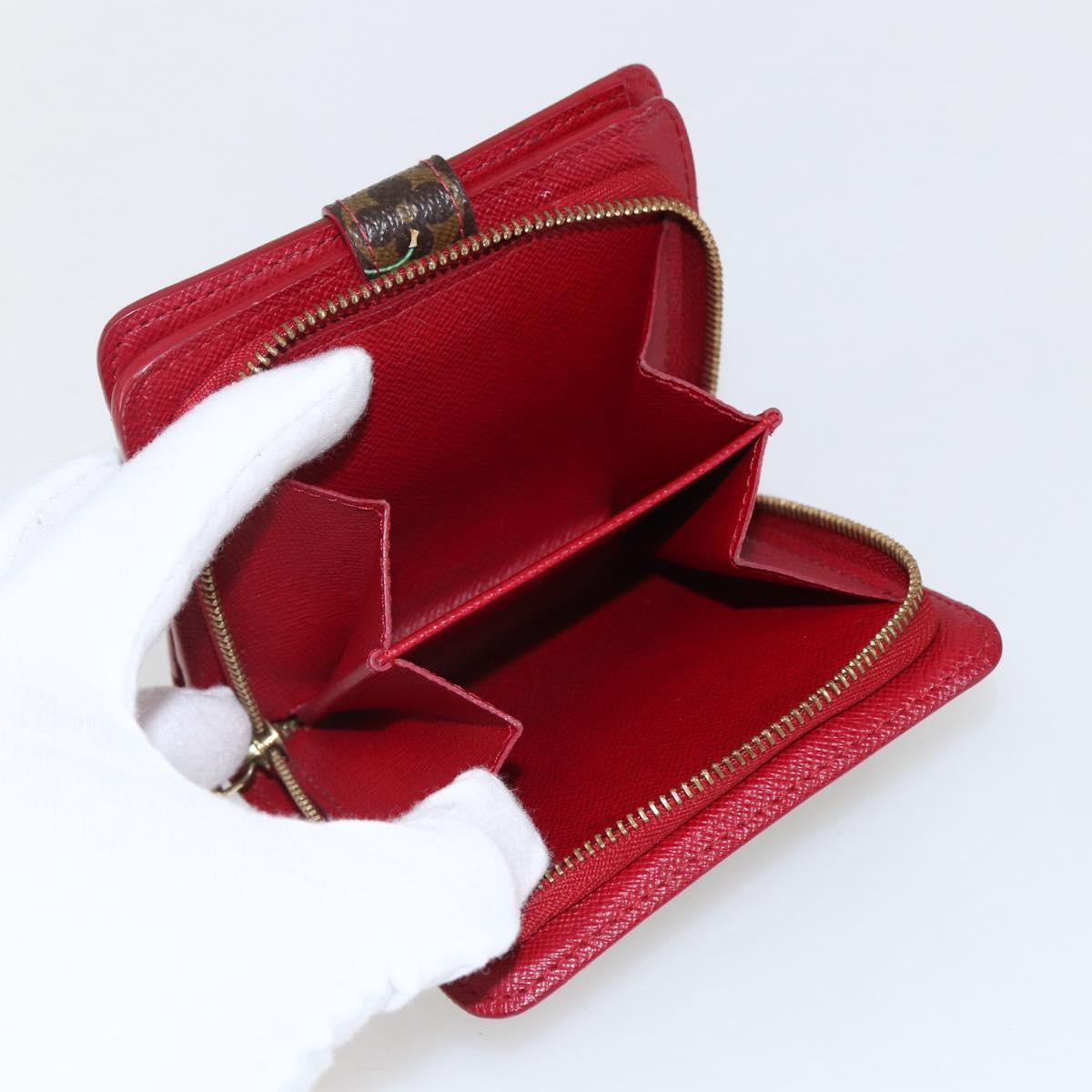 LOUIS VUITTON Monogram Cherry Compact Zip Bifold Wallet M95005 LV Auth 165814V