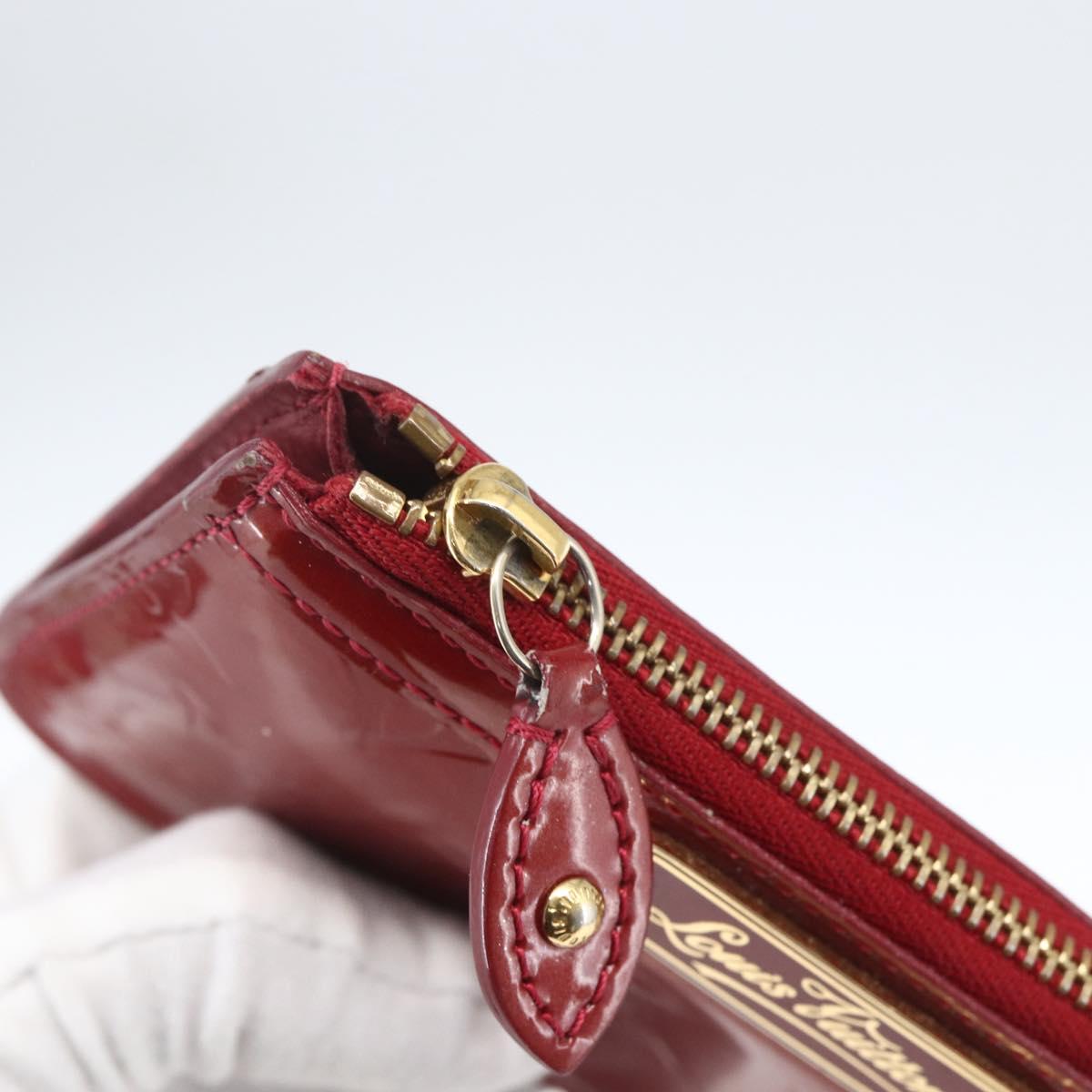 LOUIS VUITTON Vernis Pochette Cle NM Purse Rouge Grunadine M91737 LV Auth 165816