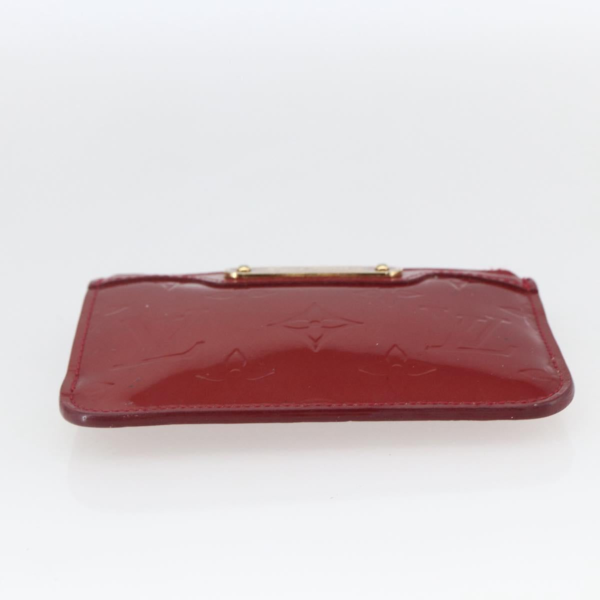 LOUIS VUITTON Vernis Pochette Cle NM Purse Rouge Grunadine M91737 LV Auth 165816