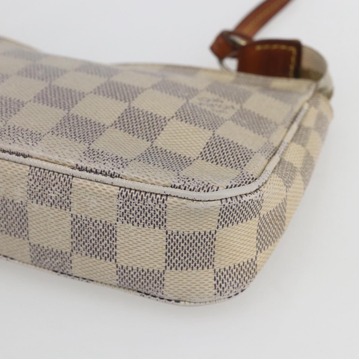 LOUIS VUITTON Damier Azur Pochette Accessoires Pouch N51986 LV Auth 165817