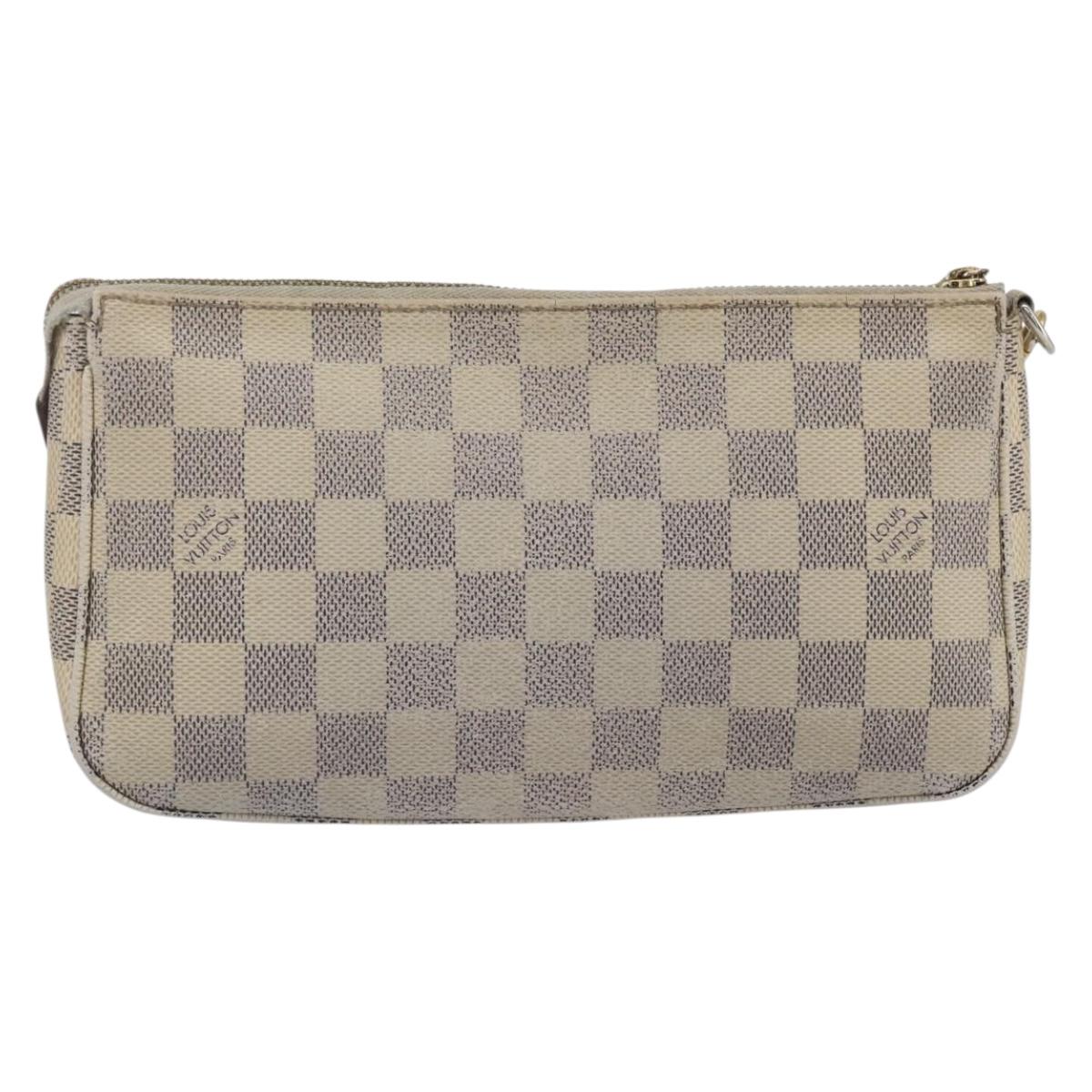 LOUIS VUITTON Damier Azur Pochette Accessoires Pouch N51986 LV Auth 165817