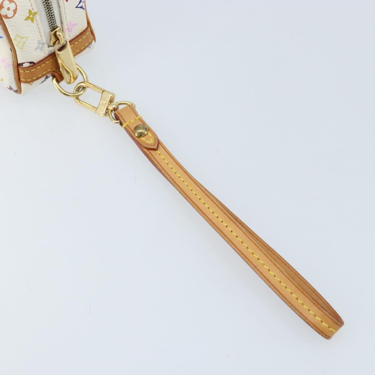 LOUIS VUITTON Monogram Multicolor Trousse Wapity Pouch White M58033 Auth 165823V