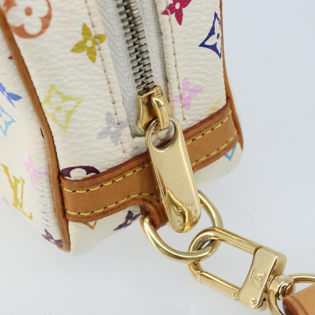 LOUIS VUITTON Monogram Multicolor Trousse Wapity Pouch White M58033 Auth 165823V