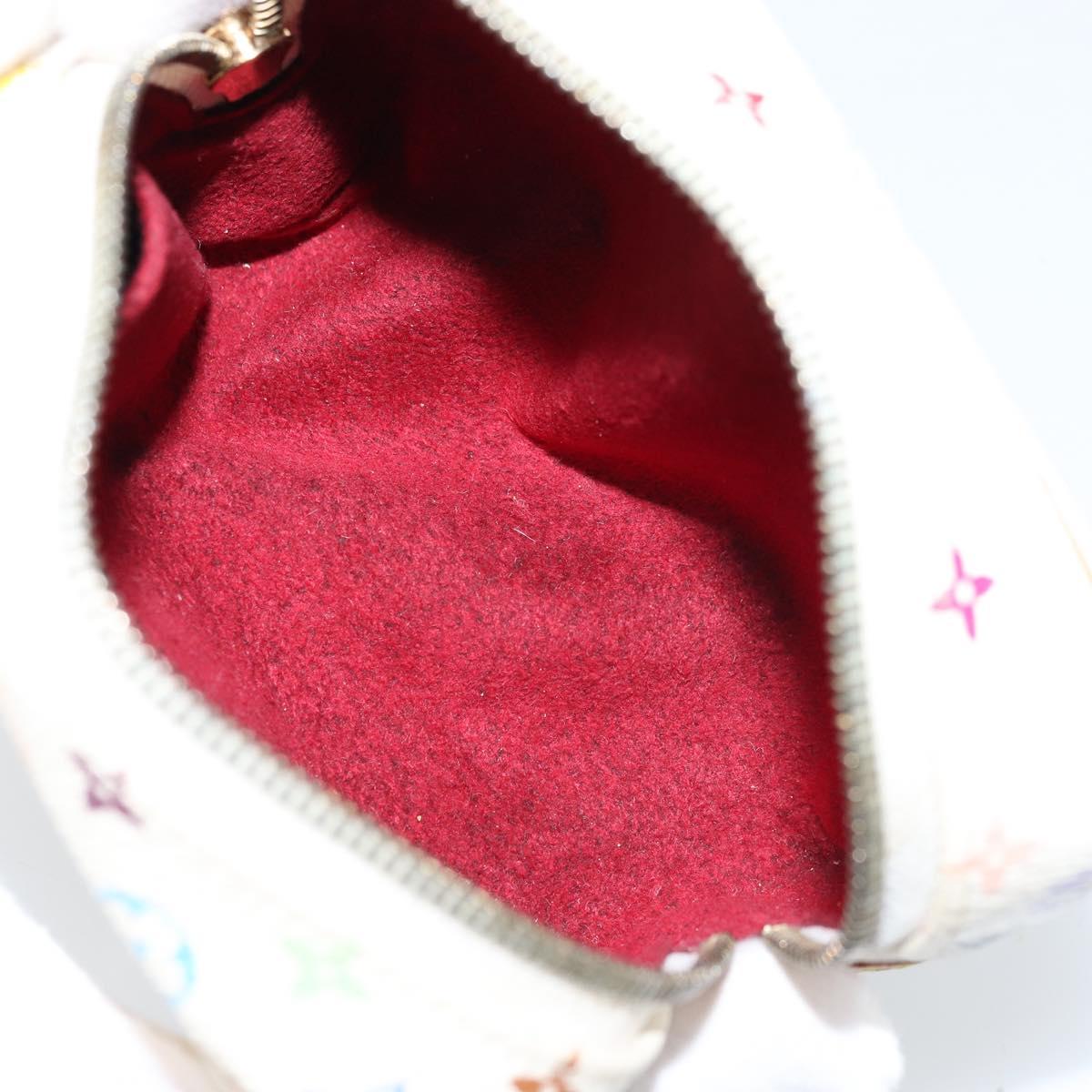 LOUIS VUITTON Monogram Multicolor Trousse Wapity Pouch White M58033 Auth 165823V