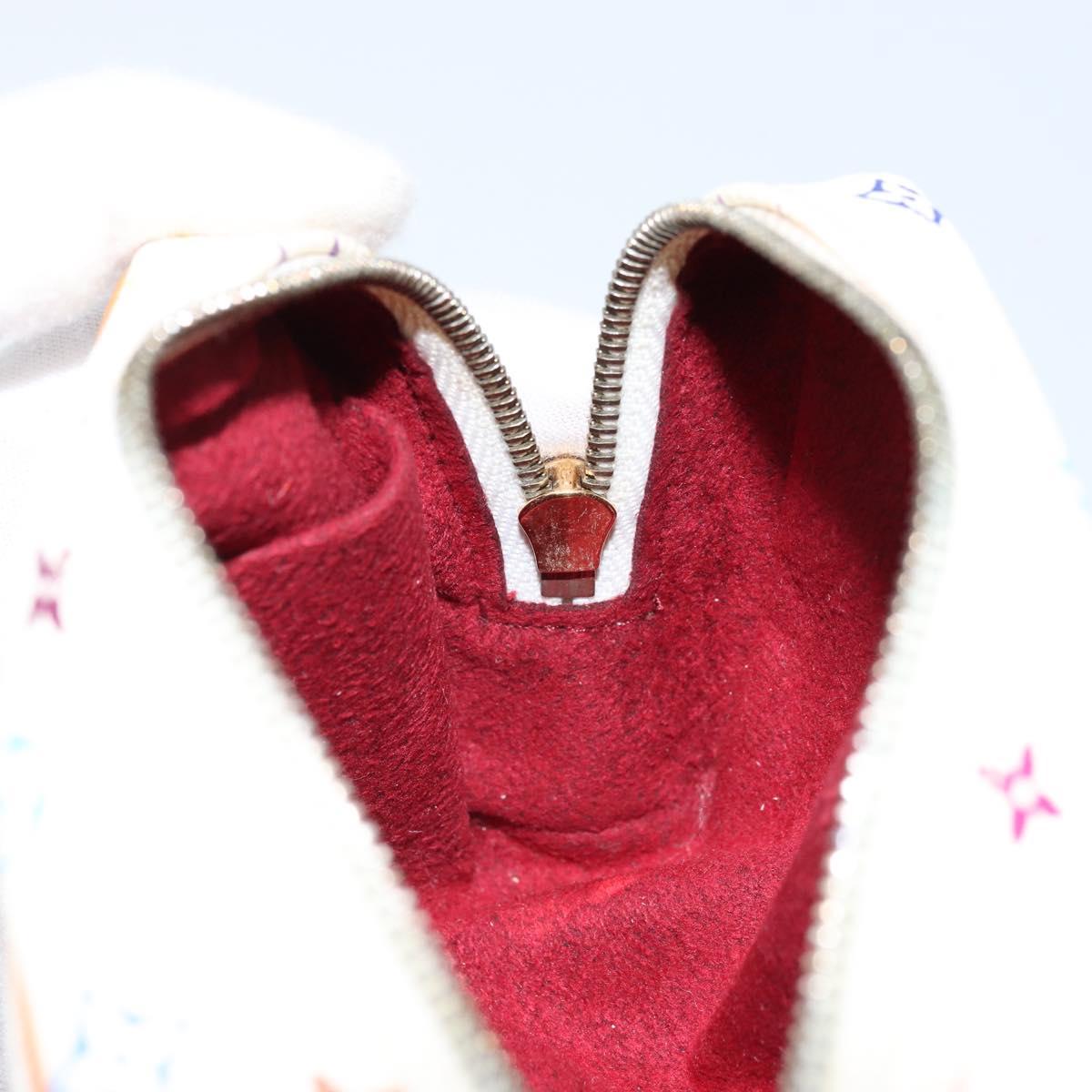 LOUIS VUITTON Monogram Multicolor Trousse Wapity Pouch White M58033 Auth 165823V