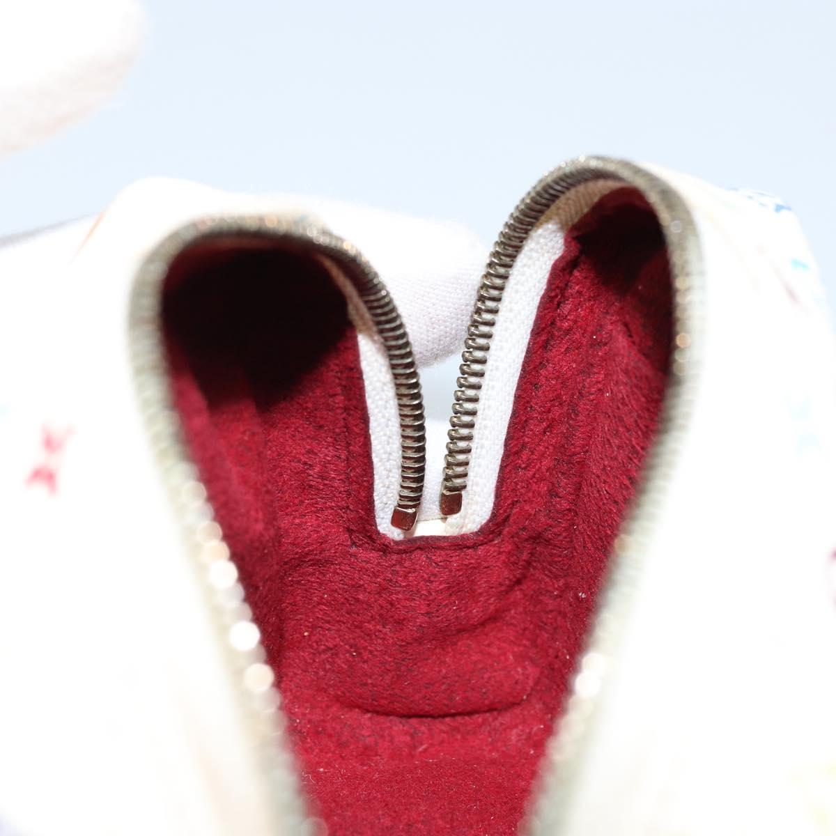 LOUIS VUITTON Monogram Multicolor Trousse Wapity Pouch White M58033 Auth 165823V