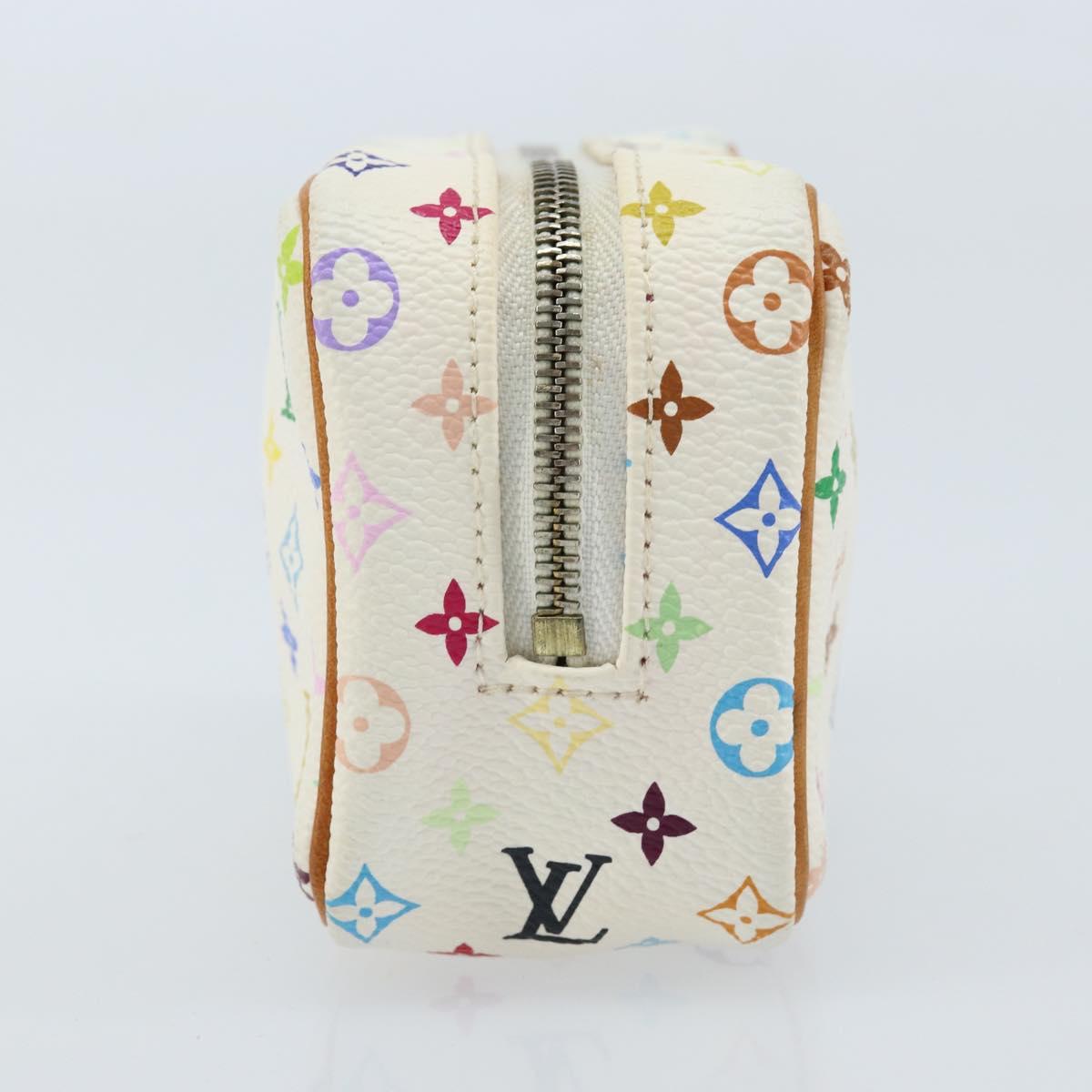 LOUIS VUITTON Monogram Multicolor Trousse Wapity Pouch White M58033 Auth 165823V