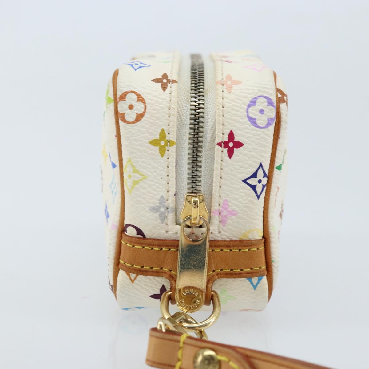 LOUIS VUITTON Monogram Multicolor Trousse Wapity Pouch White M58033 Auth 165823V