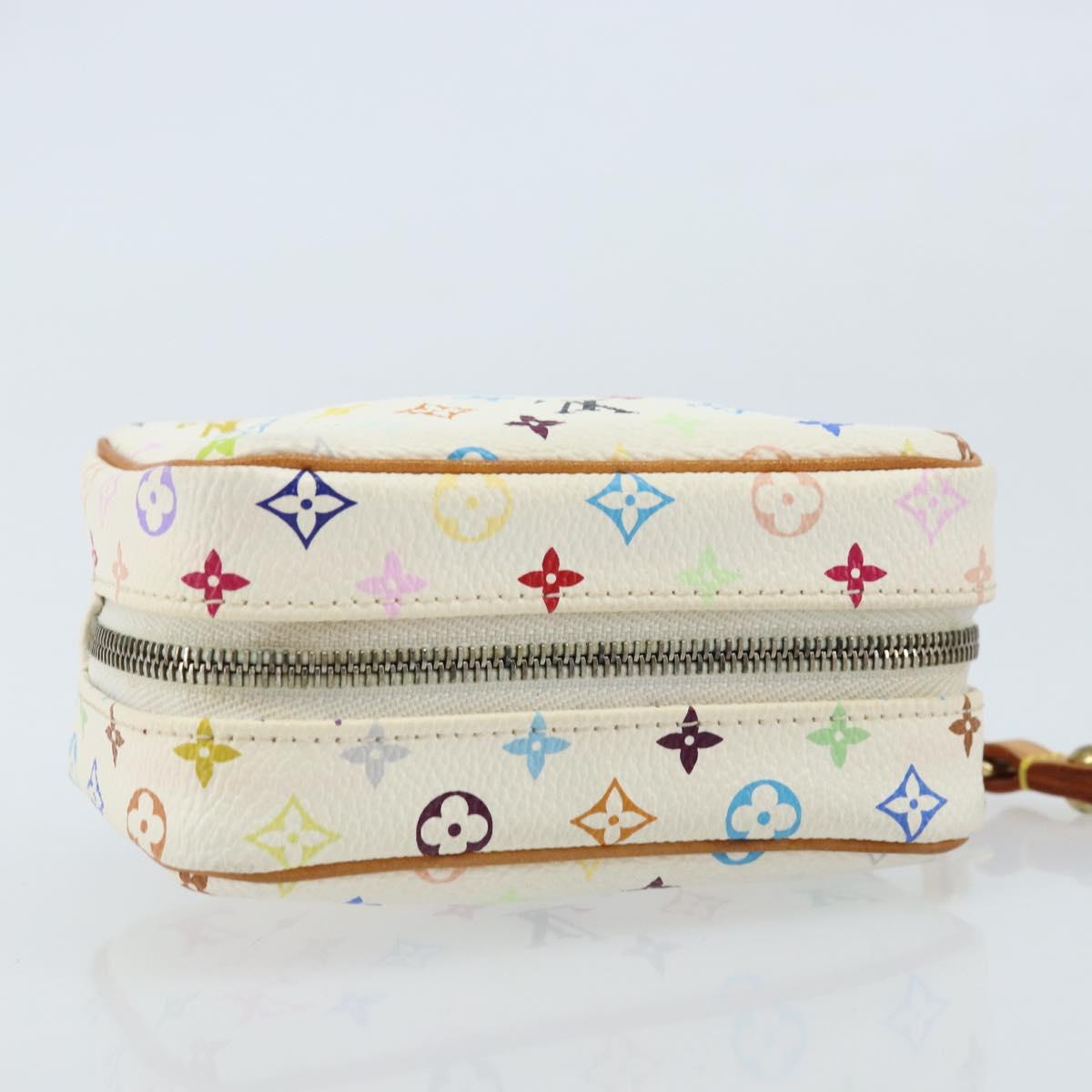 LOUIS VUITTON Monogram Multicolor Trousse Wapity Pouch White M58033 Auth 165823V