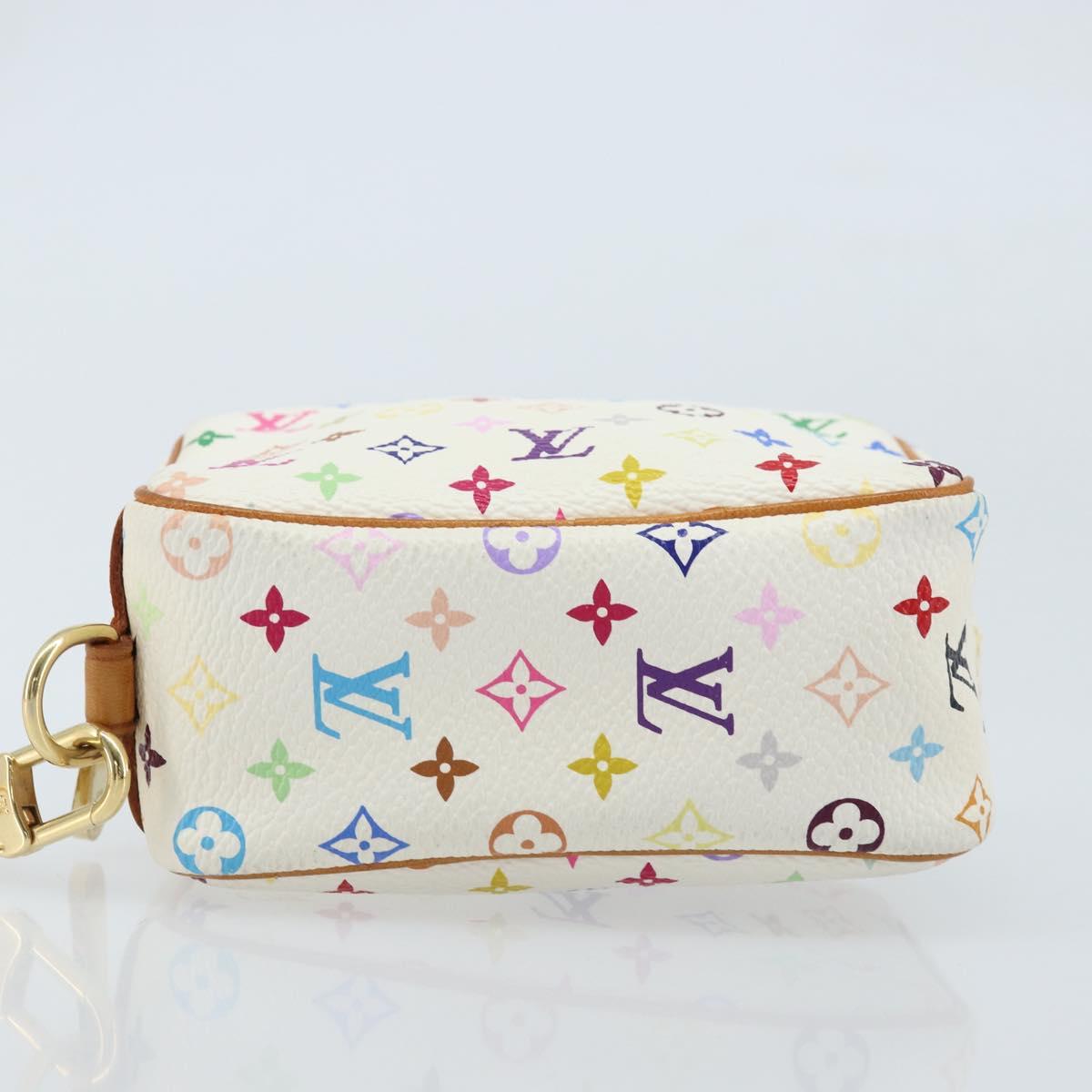 LOUIS VUITTON Monogram Multicolor Trousse Wapity Pouch White M58033 Auth 165823V