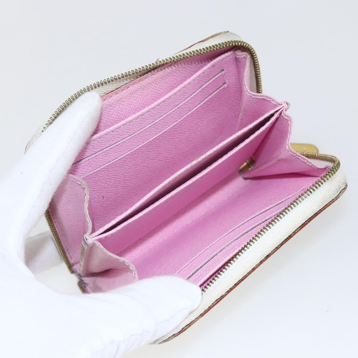 LOUIS VUITTON Monogram Multicolor Zippy Coin Purse White M93741 Auth 165828