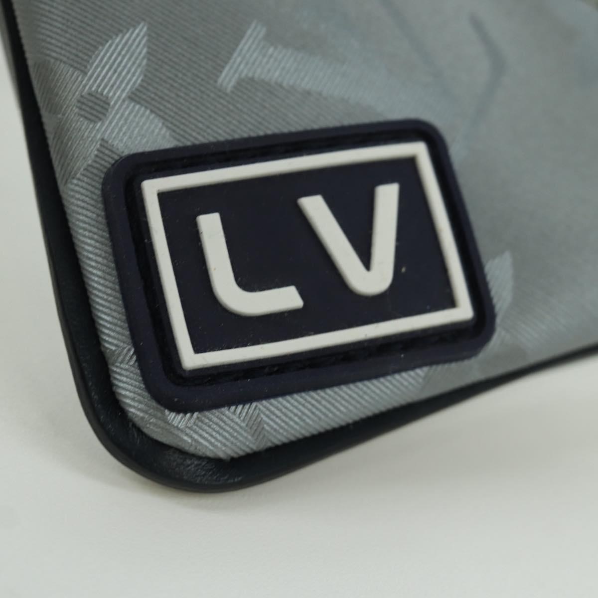 LOUIS VUITTON Monogram Satellite Porte Cles Charm Silver MP2217 LV Auth 165831M