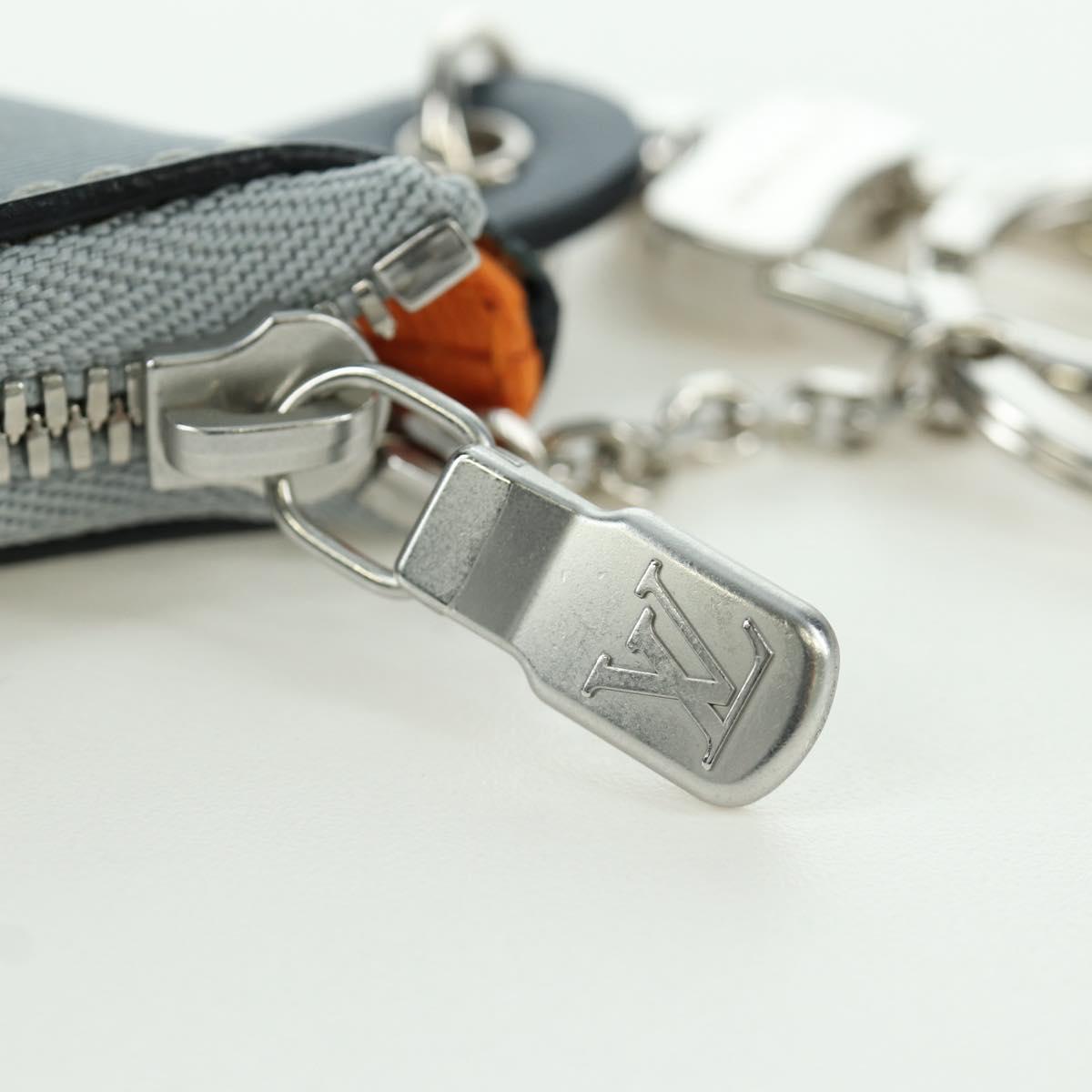 LOUIS VUITTON Monogram Satellite Porte Cles Charm Silver MP2217 LV Auth 165831M