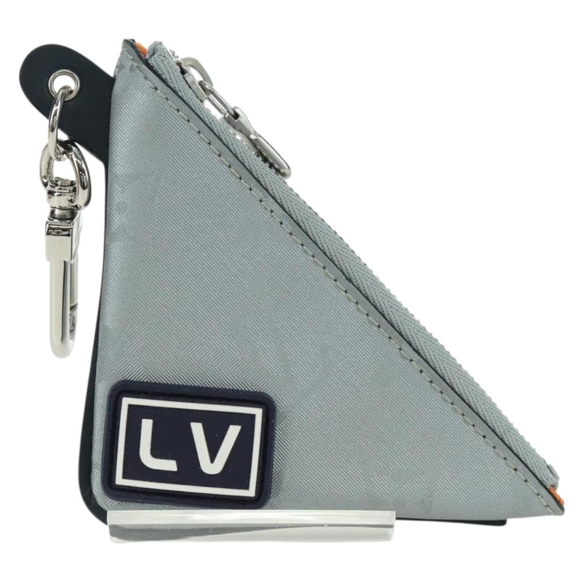 LOUIS VUITTON Monogram Satellite Porte Cles Charm Silver MP2217 LV Auth 165831M