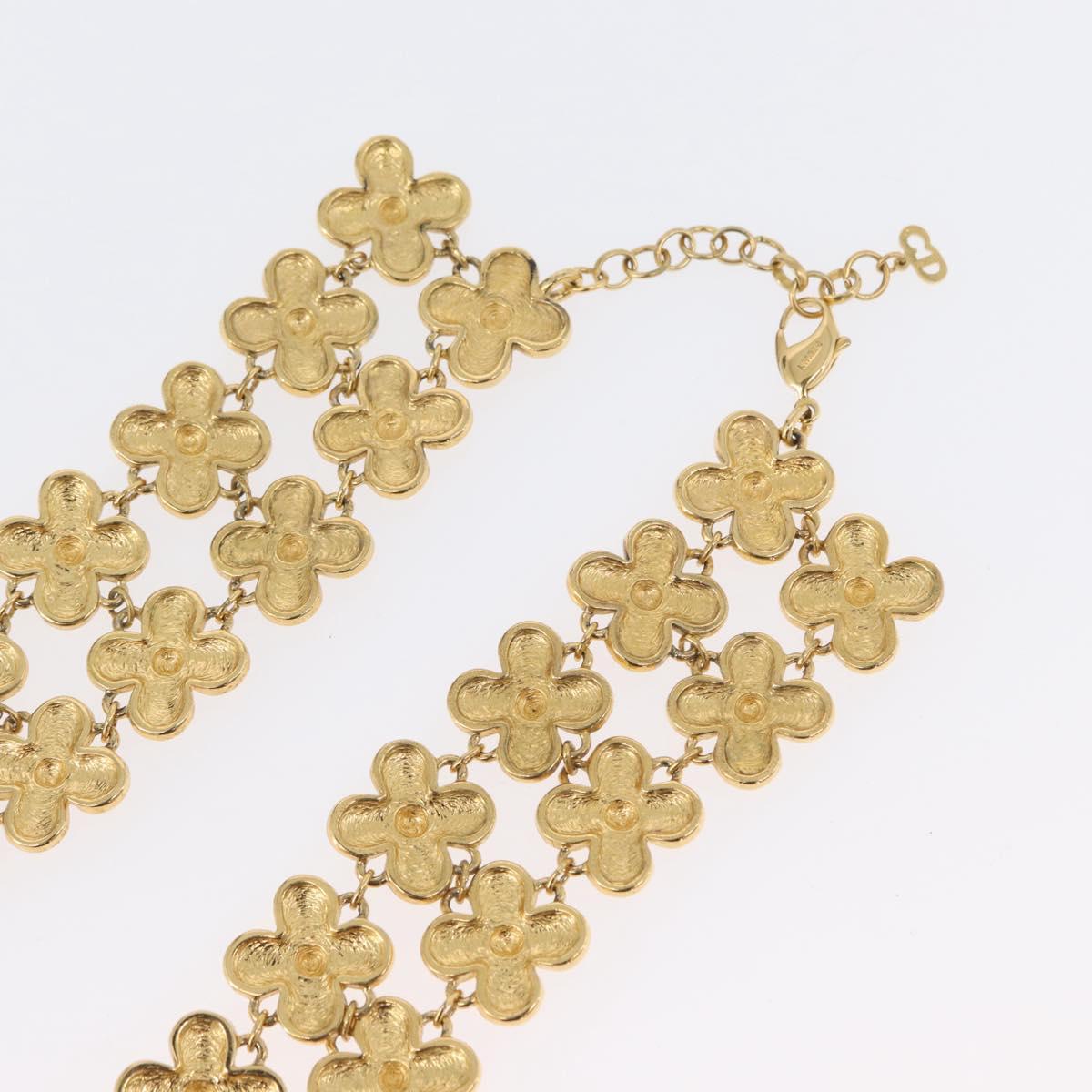 Christian Dior Necklace metal Gold Tone Auth 165838SAV