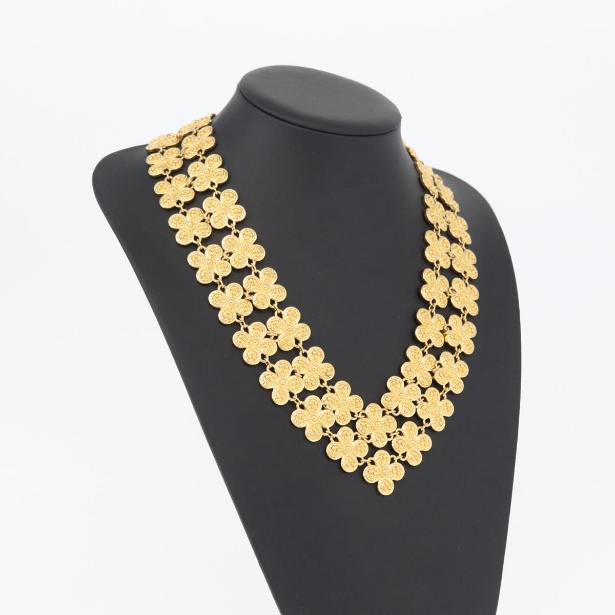 Christian Dior Necklace metal Gold Tone Auth 165838SAV