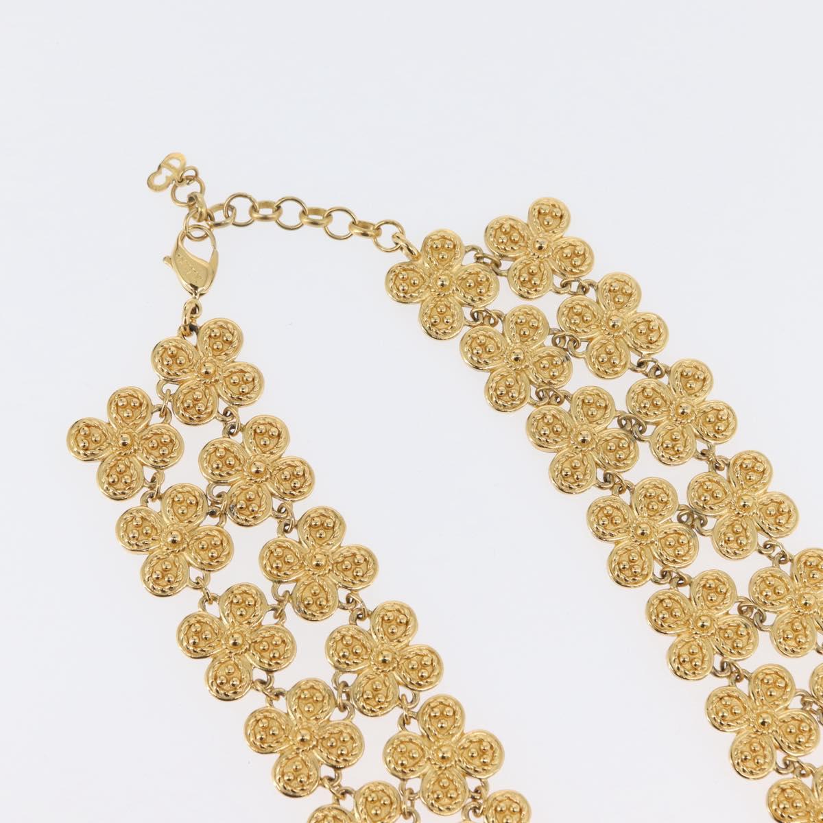 Christian Dior Necklace metal Gold Tone Auth 165838SAV