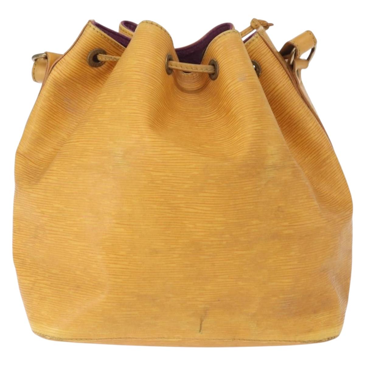 LOUIS VUITTON Epi Petit Noe Shoulder Bag Yellow M44109 LV Auth 165857