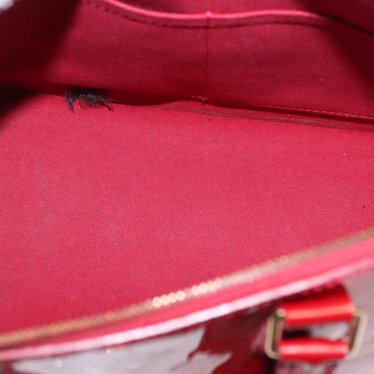 LOUIS VUITTON Monogram Vernis Alma PM Bag Rouge Grunadine M91693 Auth 165861