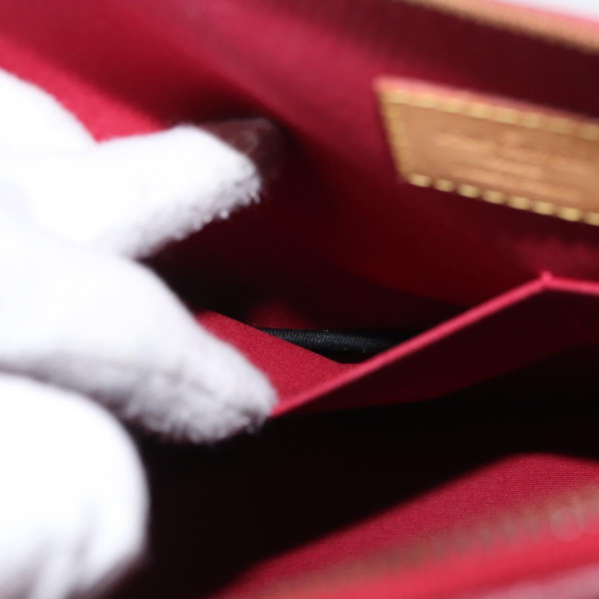 LOUIS VUITTON Monogram Vernis Alma PM Bag Rouge Grunadine M91693 Auth 165861