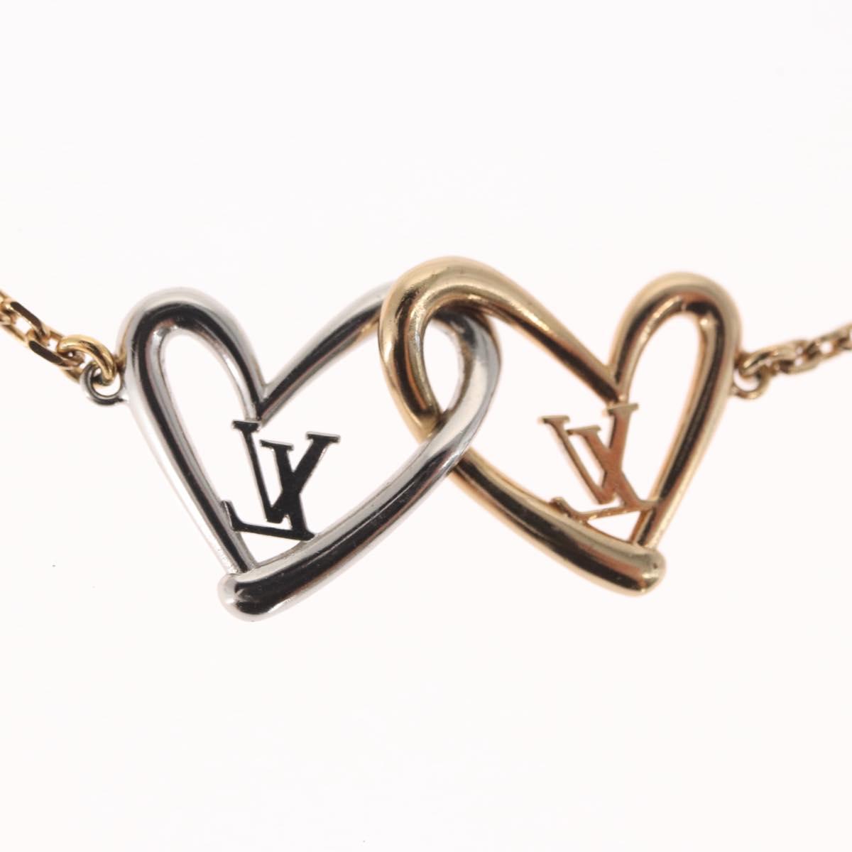 LOUIS VUITTON Brassle Heart Falling in Love metal Gold M00466 LV Auth 165877SM