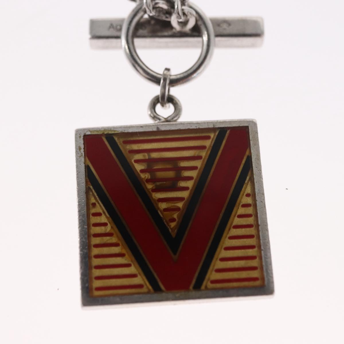 LOUIS VUITTON Pandantif V Necklace Ag925 Silver M67394 LV Auth 165878