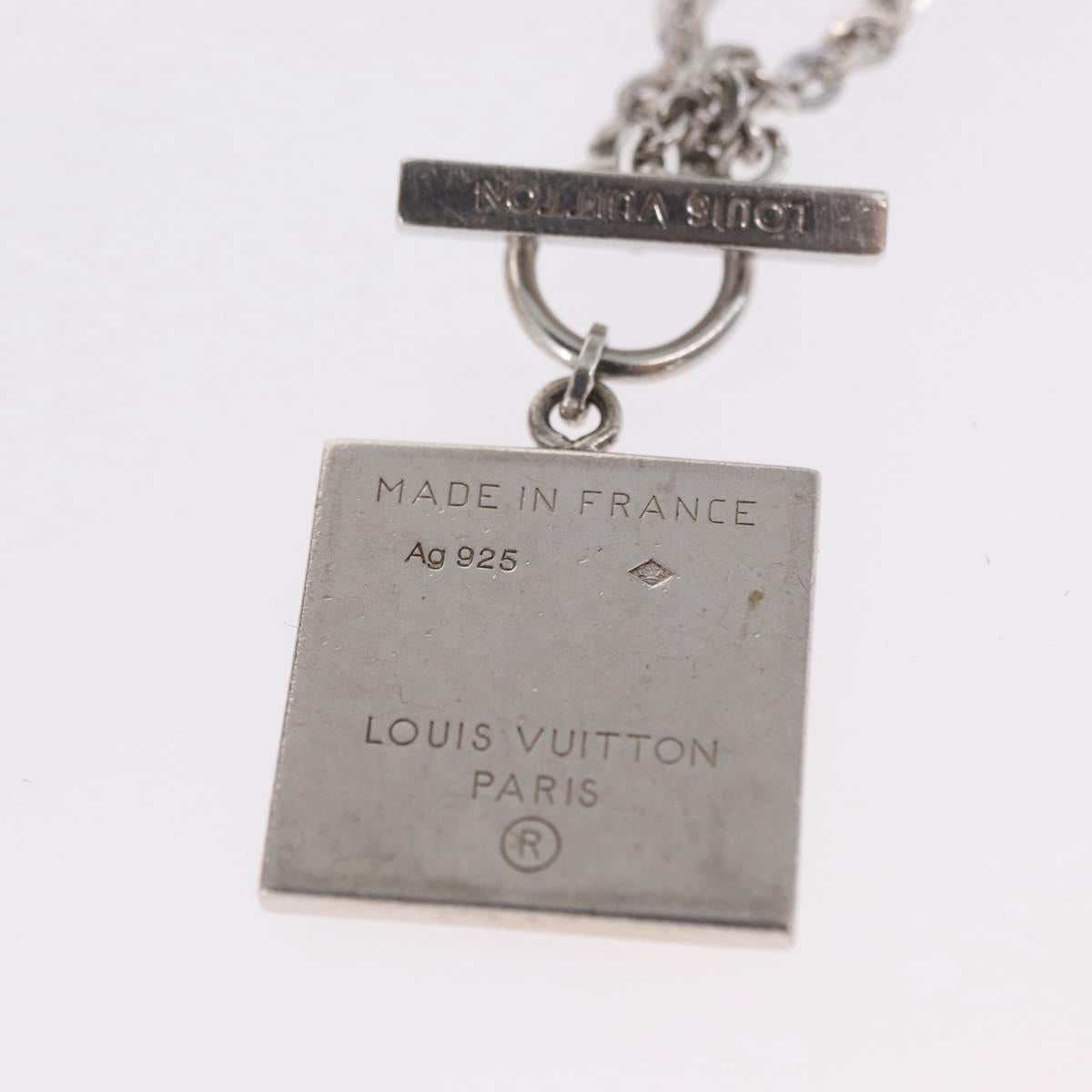 LOUIS VUITTON Pandantif V Necklace Ag925 Silver M67394 LV Auth 165878