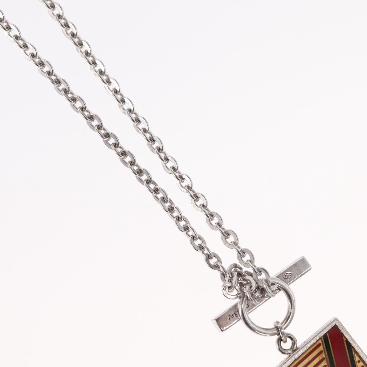 LOUIS VUITTON Pandantif V Necklace Ag925 Silver M67394 LV Auth 165878