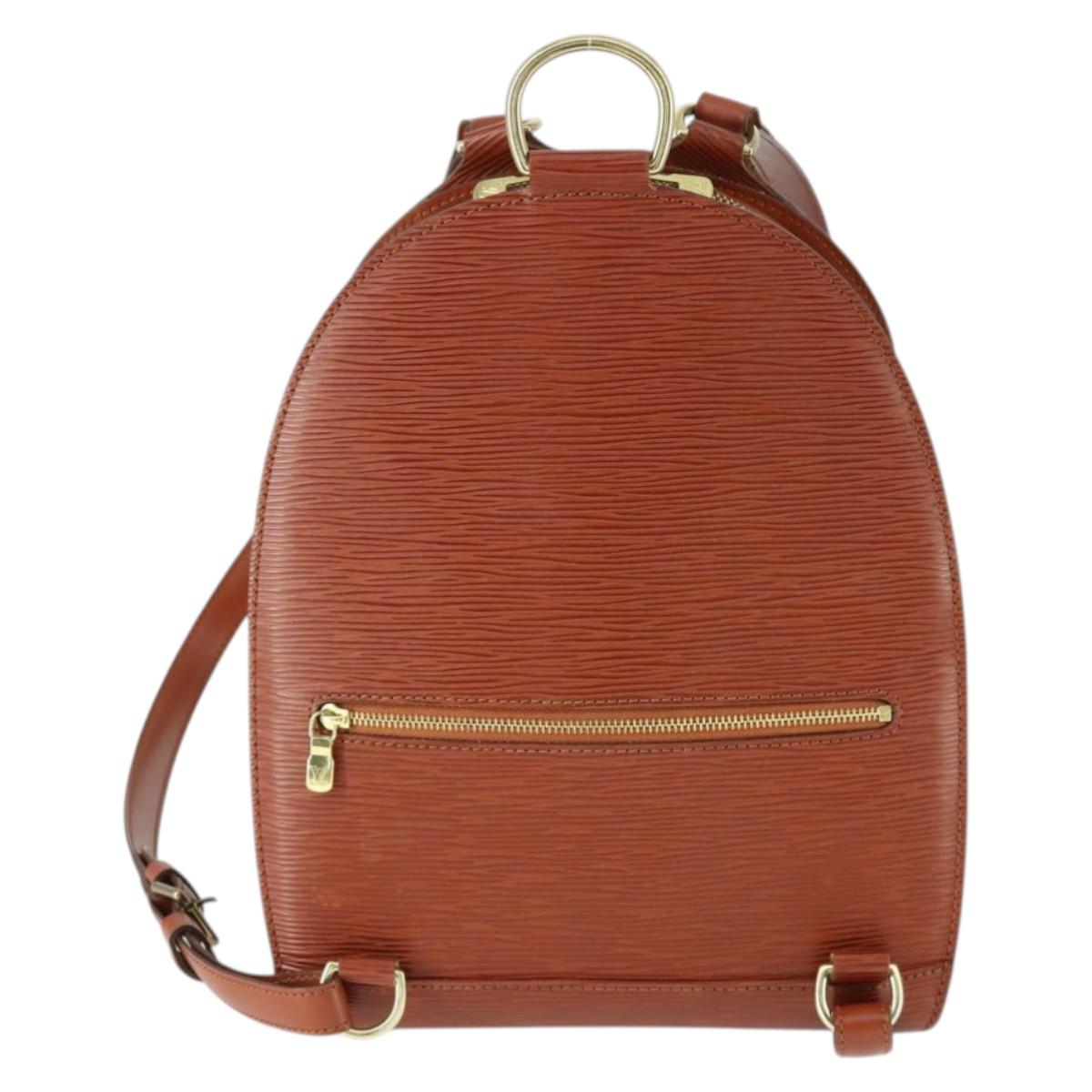 LOUIS VUITTON Epi Mabillon Backpack Brown M52233 LV Auth 165879
