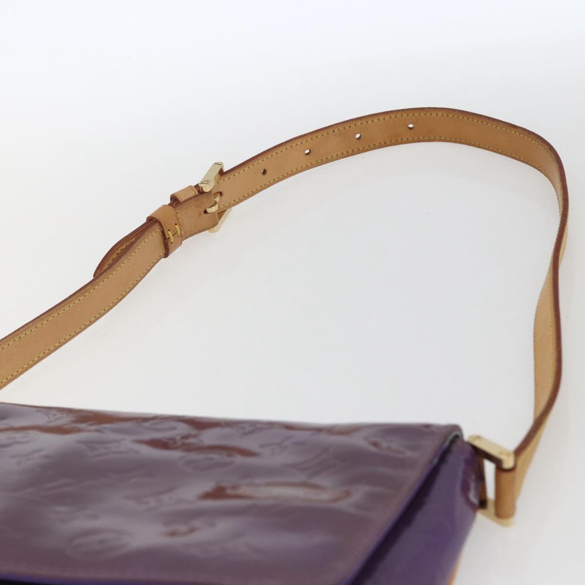 LOUIS VUITTON Monogram Vernis Thompson Street Bag Viole M91095 LV Auth 165882