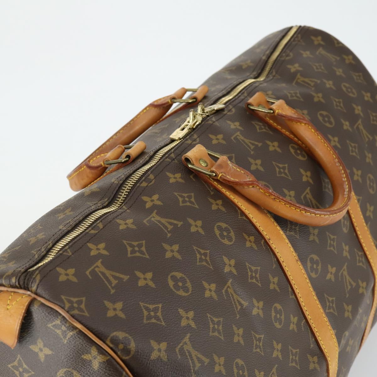 LOUIS VUITTON Monogram Keepall 55 Boston Bag M41424 LV Auth 165885