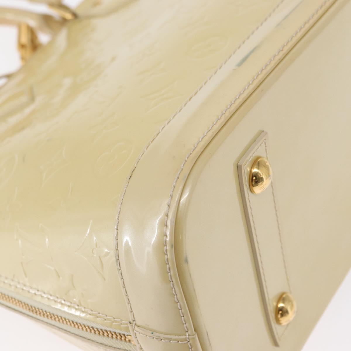 LOUIS VUITTON Monogram Vernis Alma PM Hand Bag Broncorail M91445 LV Auth 165890