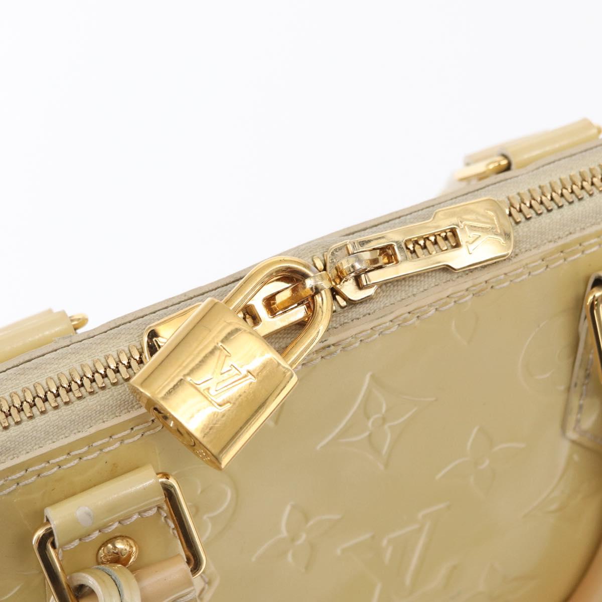 LOUIS VUITTON Monogram Vernis Alma PM Hand Bag Broncorail M91445 LV Auth 165890