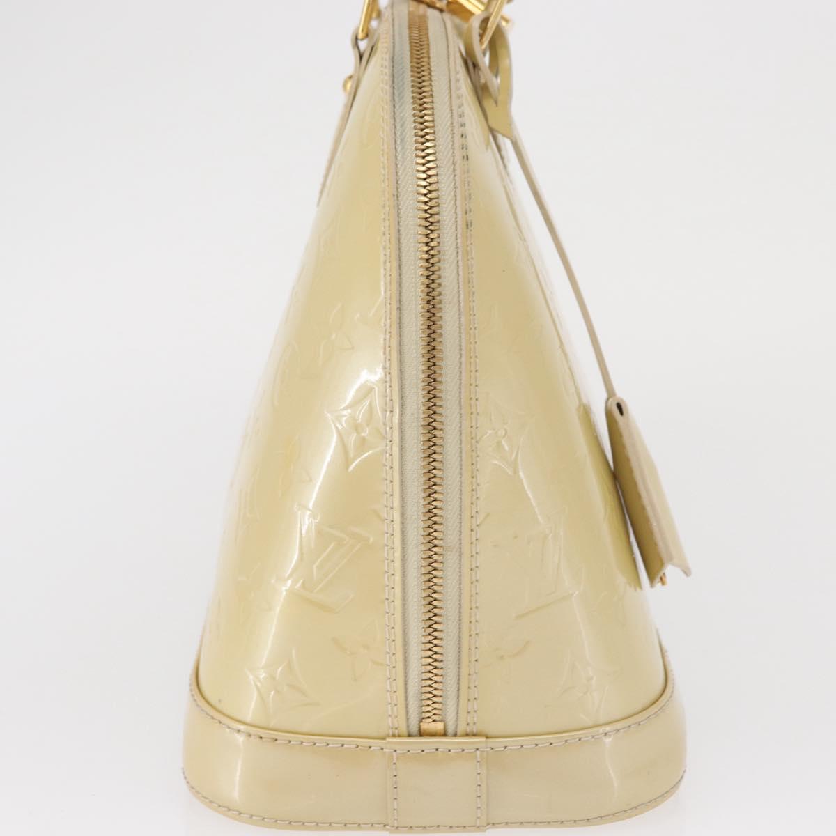 LOUIS VUITTON Monogram Vernis Alma PM Hand Bag Broncorail M91445 LV Auth 165890