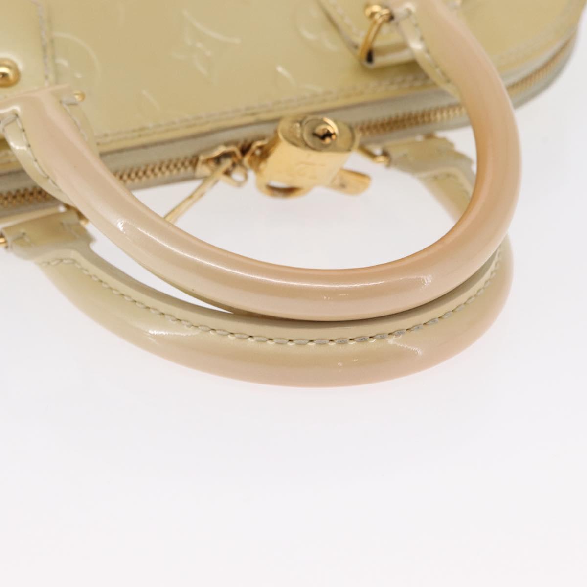 LOUIS VUITTON Monogram Vernis Alma PM Hand Bag Broncorail M91445 LV Auth 165890