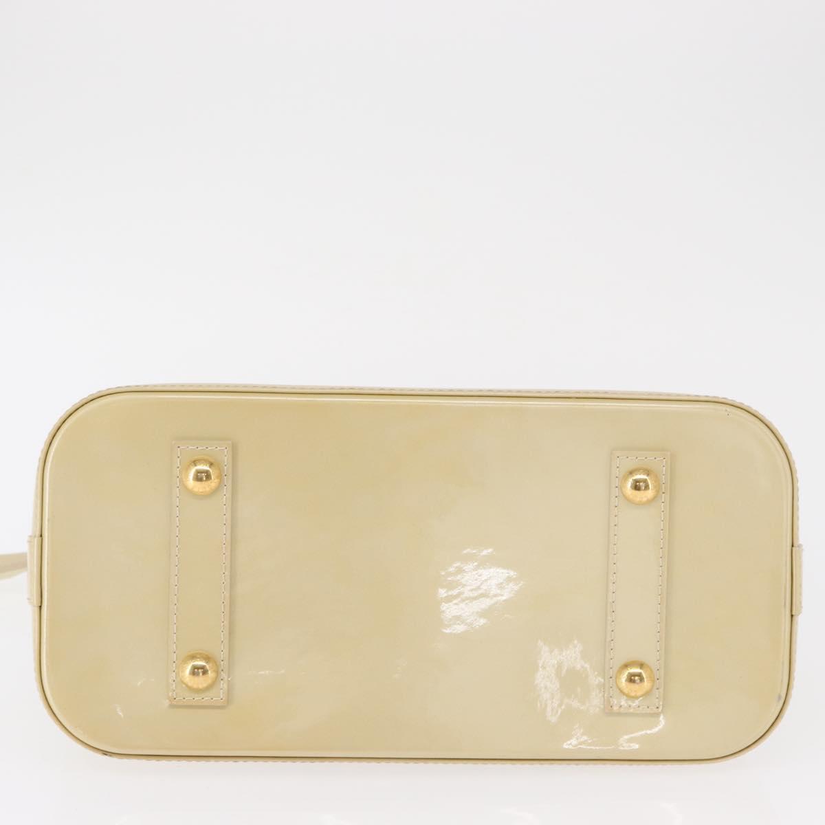 LOUIS VUITTON Monogram Vernis Alma PM Hand Bag Broncorail M91445 LV Auth 165890