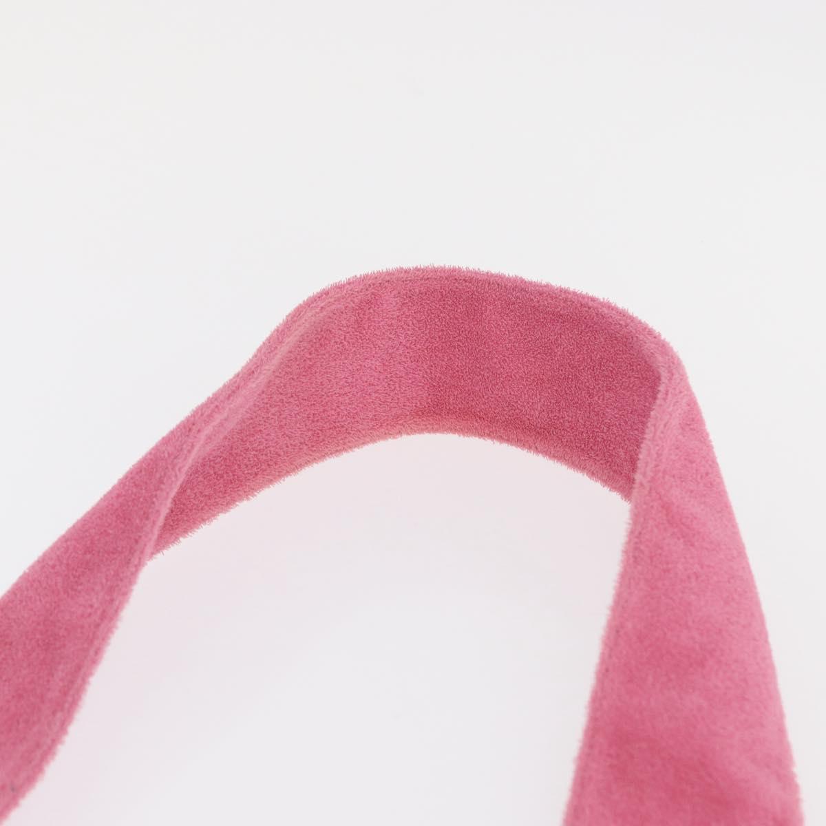 FENDI Zucca Canvas Mini Mamma Baguette Shoulder Bag 2way Pink Gold Auth 165907SM