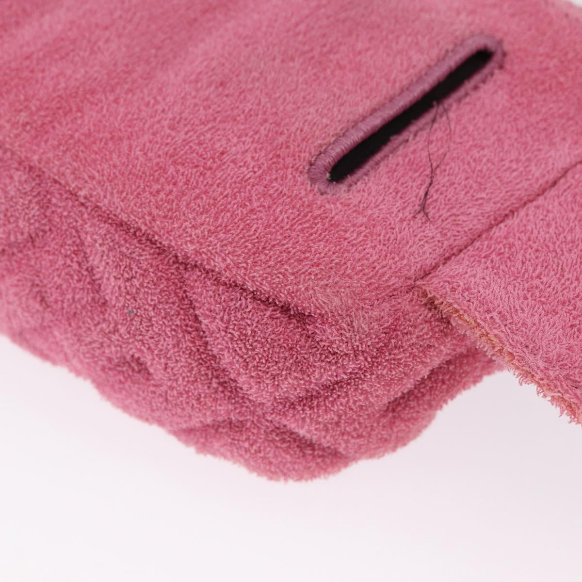 FENDI Zucca Canvas Mini Mamma Baguette Shoulder Bag 2way Pink Gold Auth 165907SM