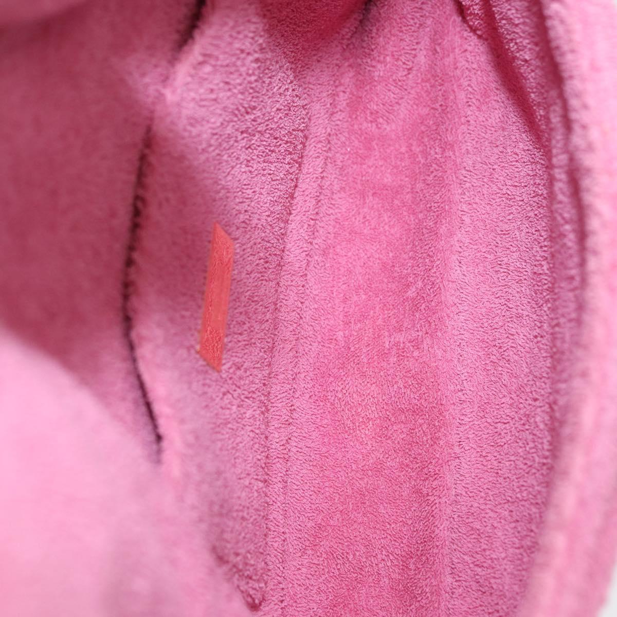 FENDI Zucca Canvas Mini Mamma Baguette Shoulder Bag 2way Pink Gold Auth 165907SM