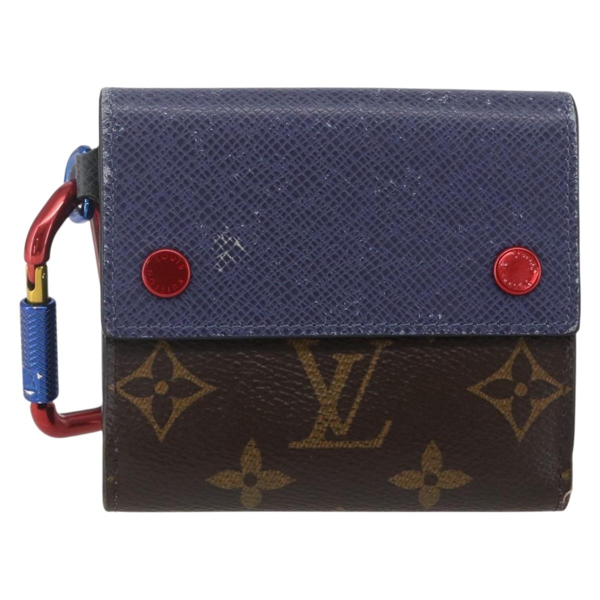 LOUIS VUITTON Taiga Compact Wallet M63041 LV Auth 165918