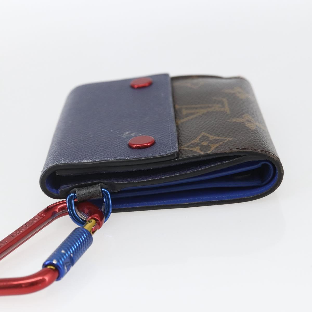 LOUIS VUITTON Taiga Compact Wallet M63041 LV Auth 165918