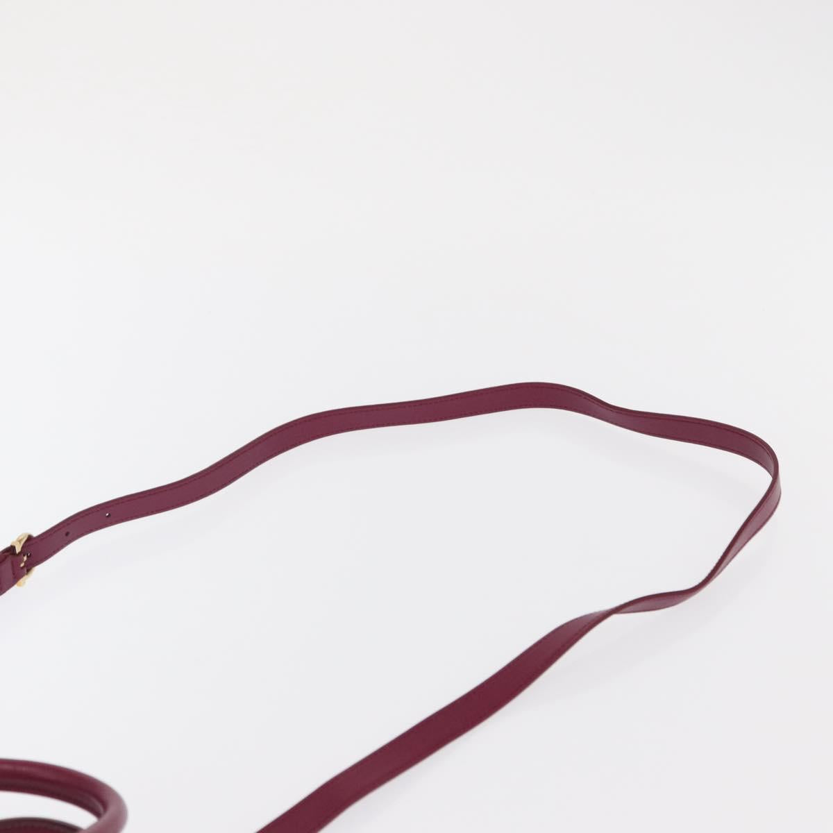 Salvatore Ferragamo Gancini Sequin Bag Leather 2way Pink Gold Auth 165928SAV