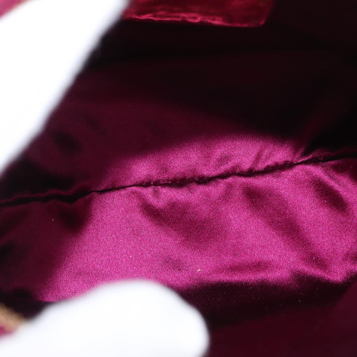 Salvatore Ferragamo Gancini Sequin Bag Leather 2way Pink Gold Auth 165928SAV