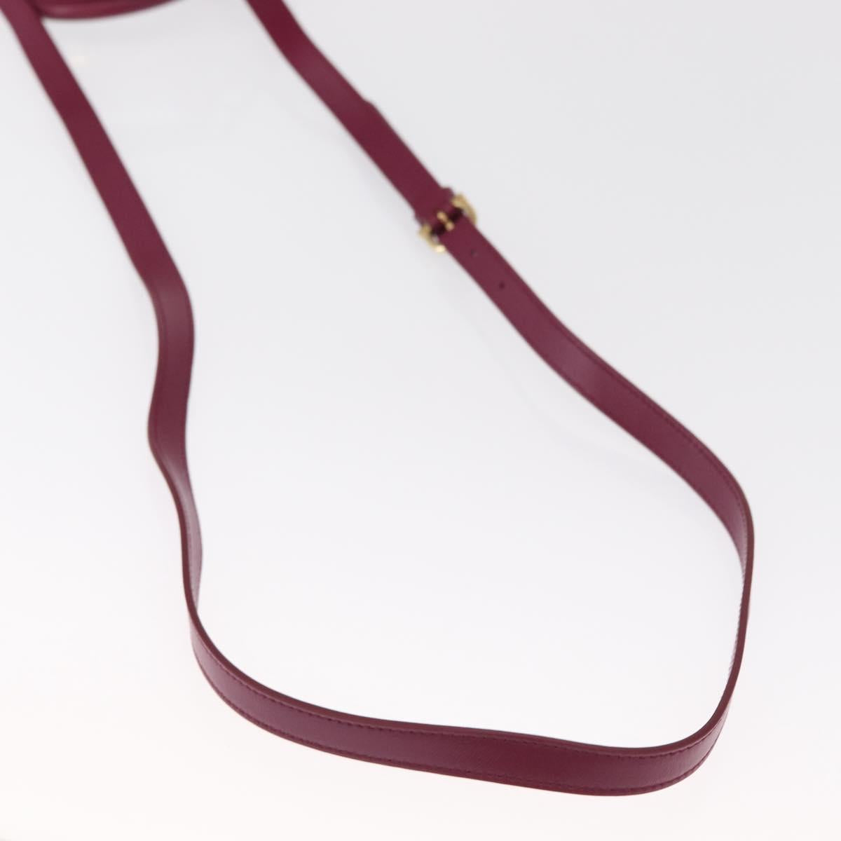 Salvatore Ferragamo Gancini Sequin Bag Leather 2way Pink Gold Auth 165928SAV