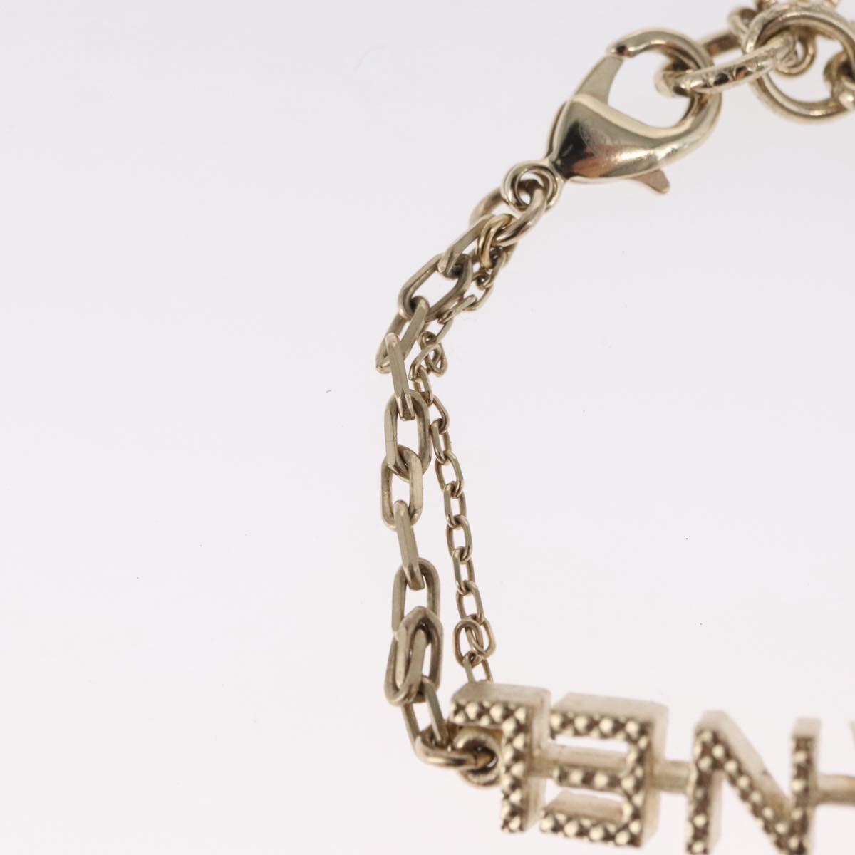 CHANEL Bracelet metal Champagne Gold CC Auth 165930SM