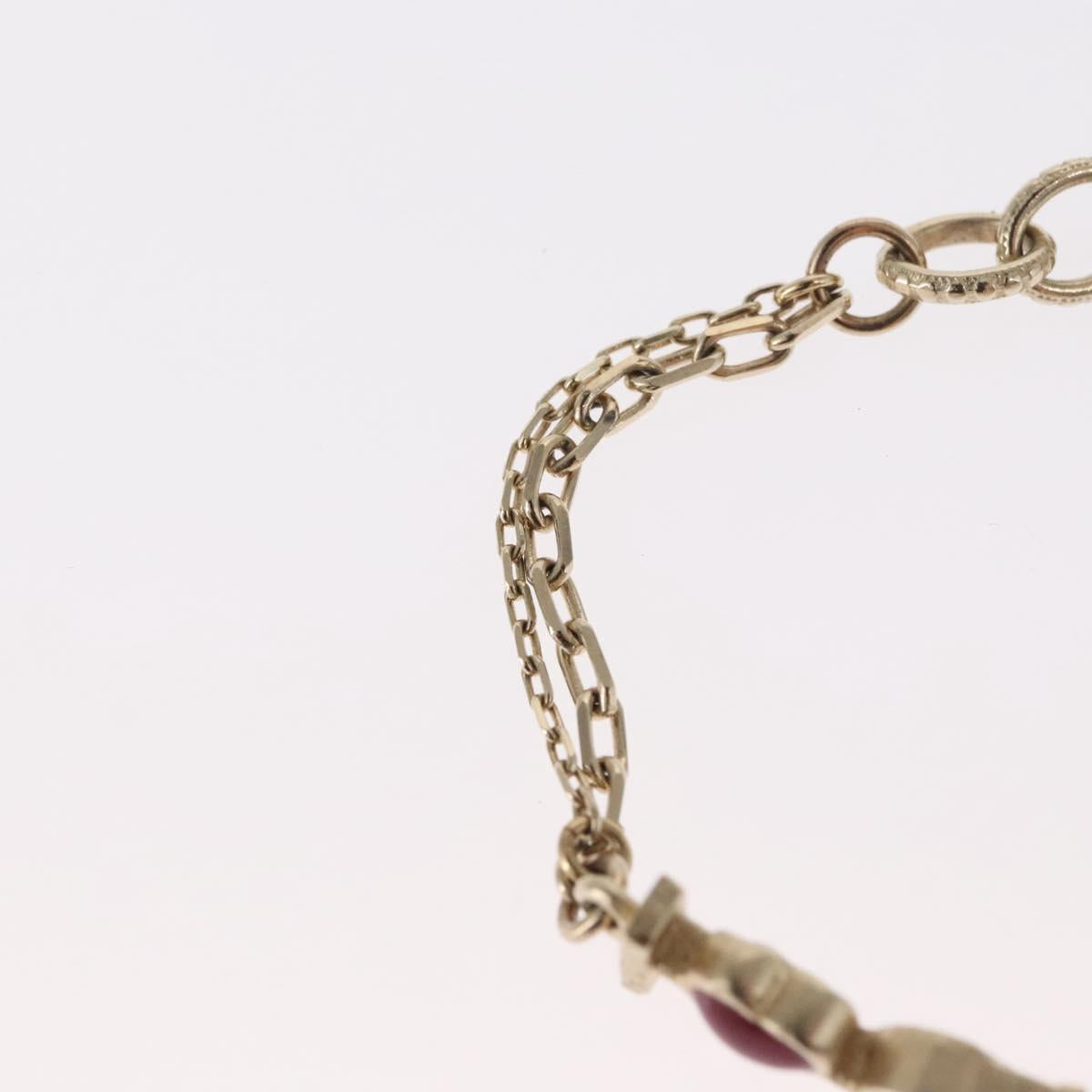 CHANEL Bracelet metal Champagne Gold CC Auth 165930SM