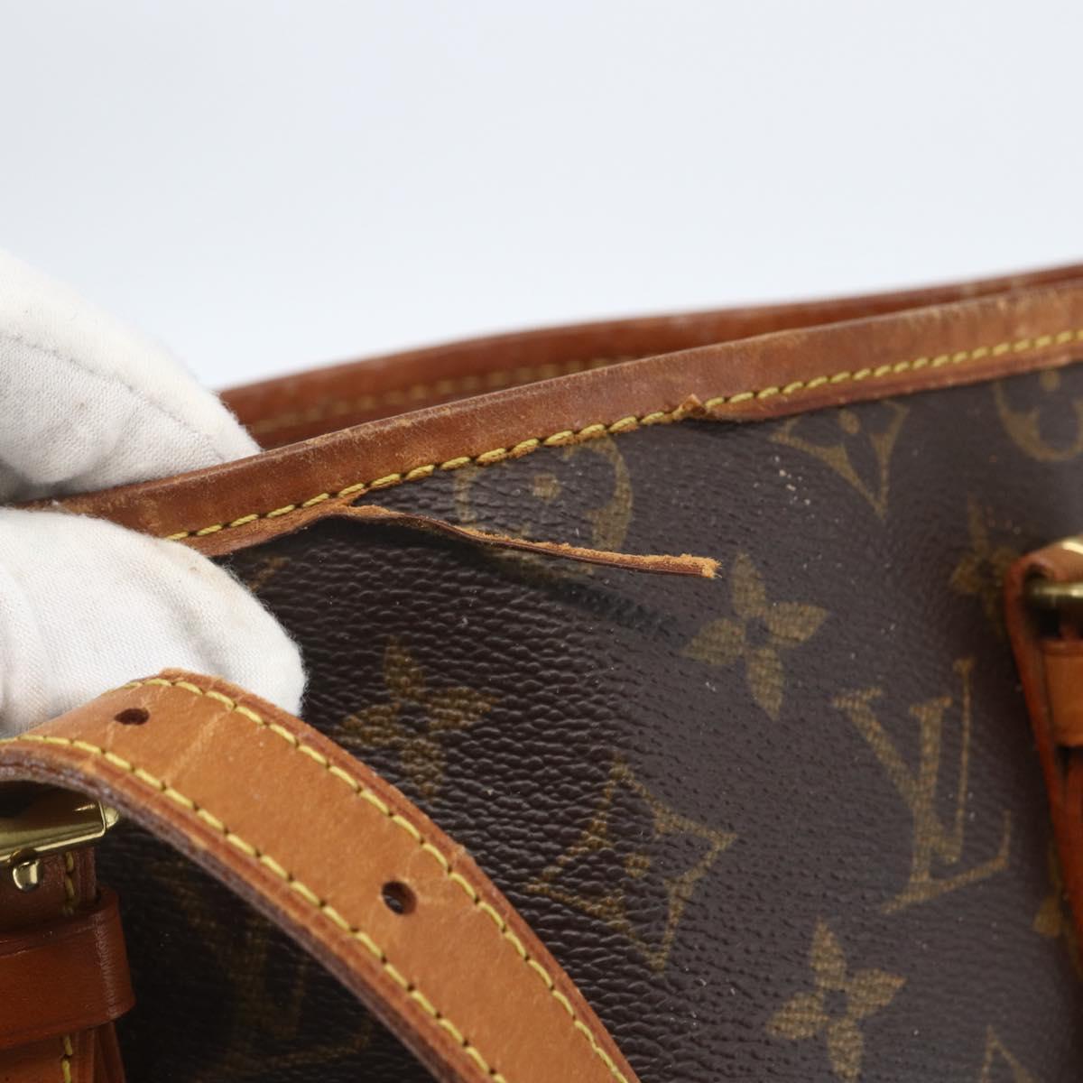 LOUIS VUITTON Monogram Bucket GM Shoulder Bag M42236 LV Auth 165936