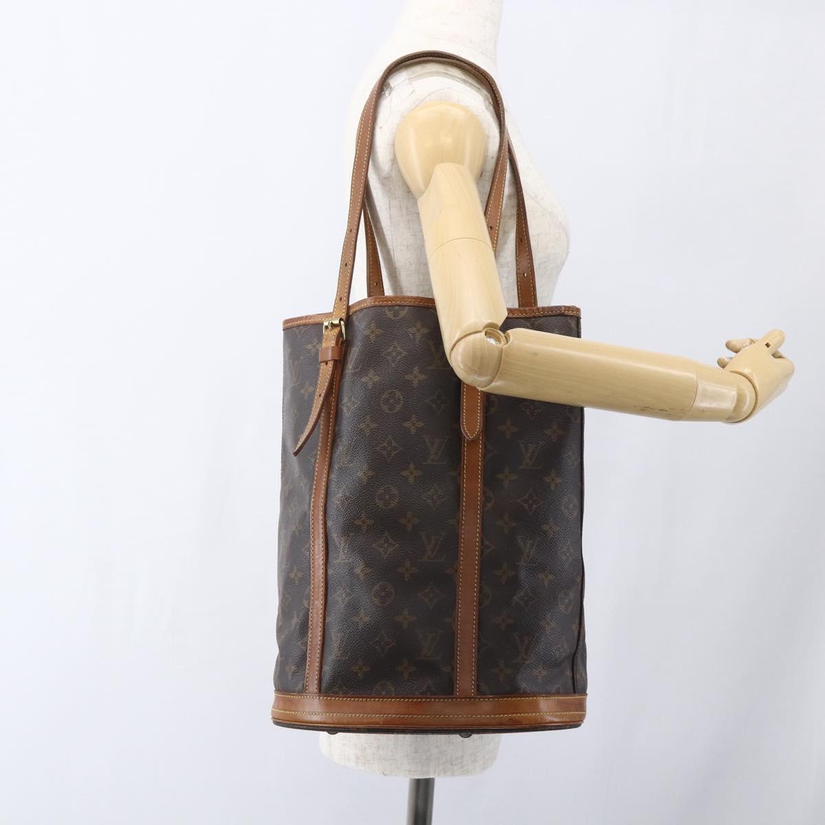 LOUIS VUITTON Monogram Bucket GM Shoulder Bag M42236 LV Auth 165936
