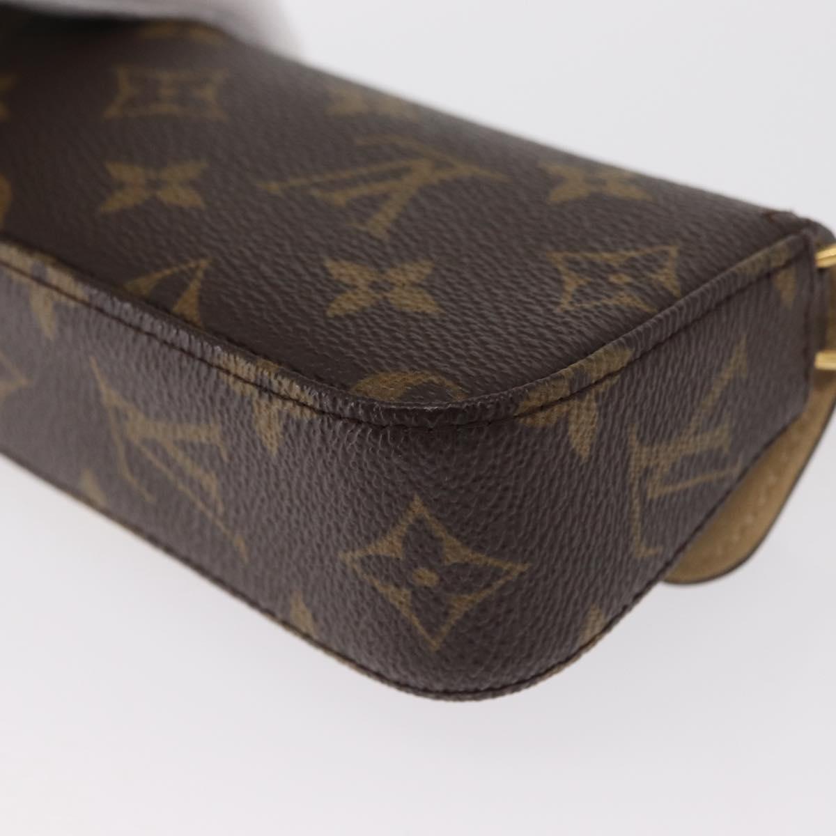 LOUIS VUITTON Monogram Pochette lagoon Glasses Case M60008 LV Auth 165945V